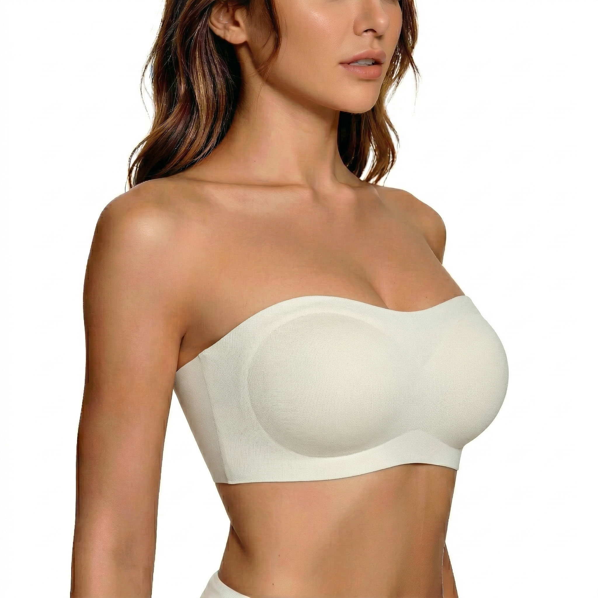Strapless Push Up Non Slip Wireless Padded Bras For Women