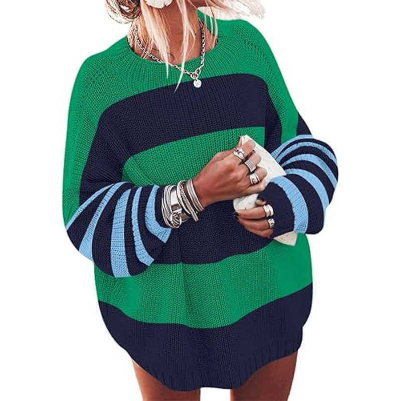 Womens Oversized Batwing Sleeve Mock Neck Pullover Sweater