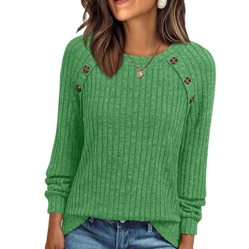 Womens Long Sleeve Sweater Casual Tunic Work Top