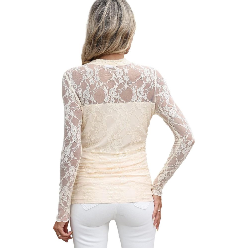 Mesh Long Sleeve Shirts Fashion Clothing Turtle Necks