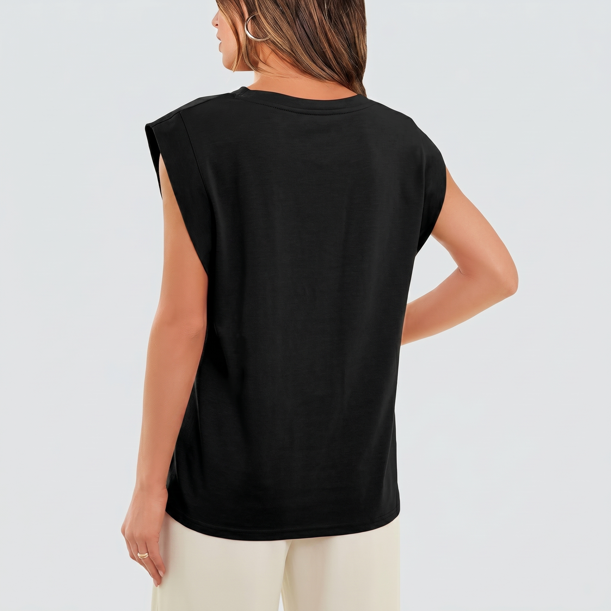 Basic Cap Sleeve Tops For Summer