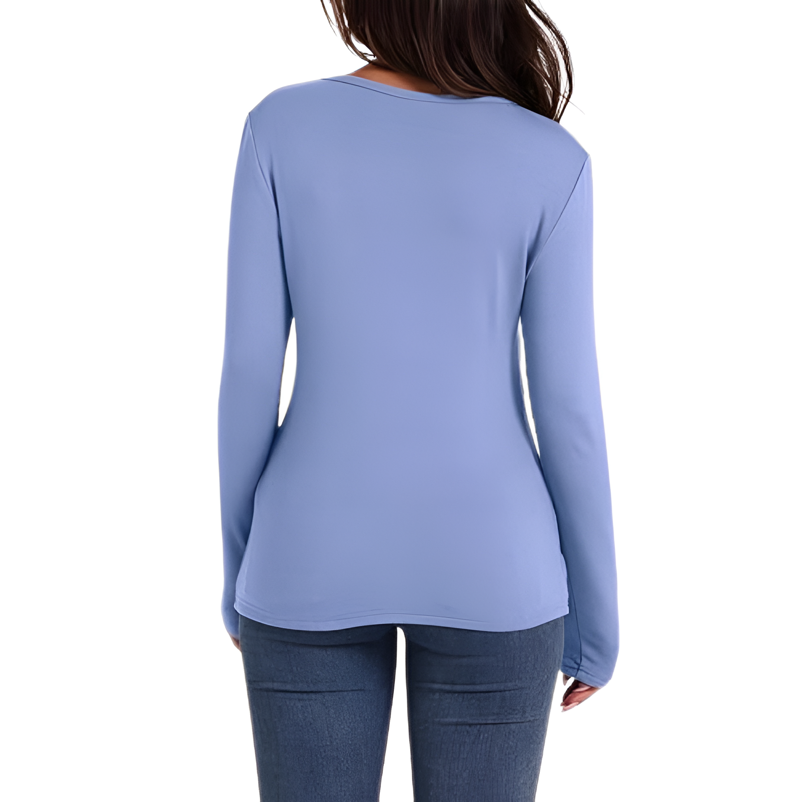 Soft Fleece Lined Long Sleeve Thermal Top For Women