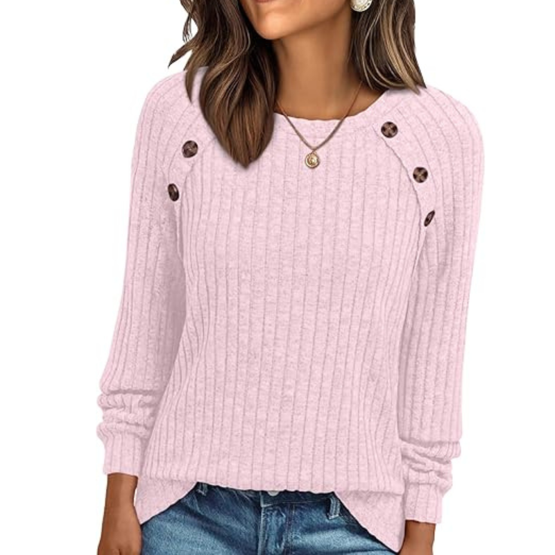 Womens Long Sleeve Sweater Casual Tunic Work Top