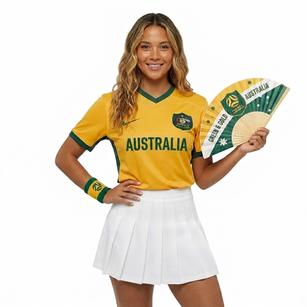 FIFA 2026 Australia Football Themed Two Piece Skirt Set For Women