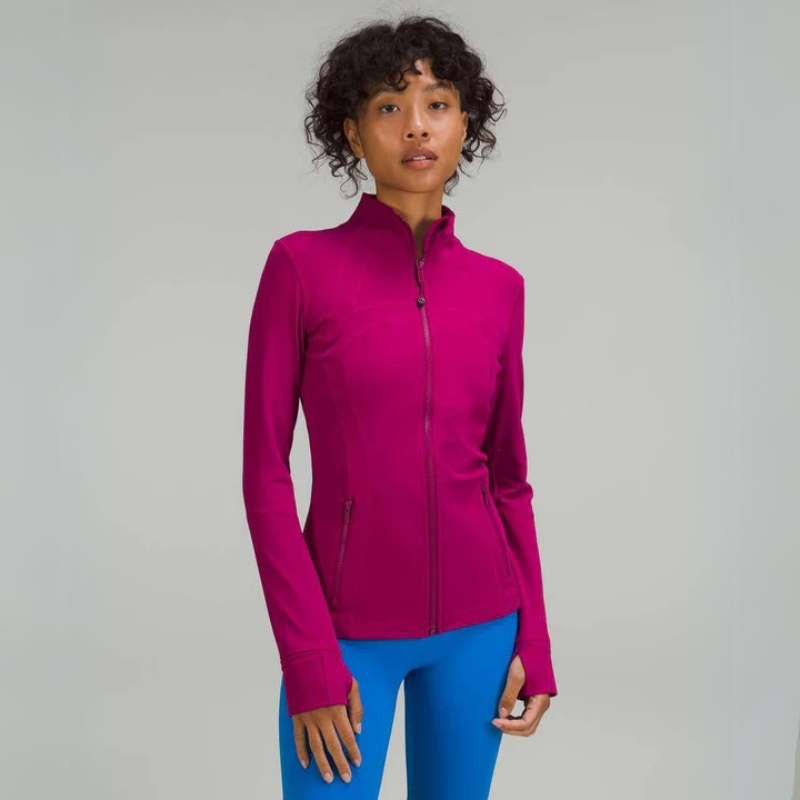 Sculpted Fit Zip Up Jacket For Active And Everyday Wear