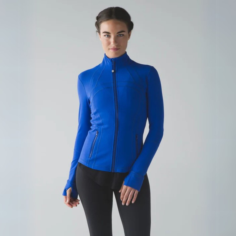Sculpted Fit Zip Up Jacket For Active And Everyday Wear