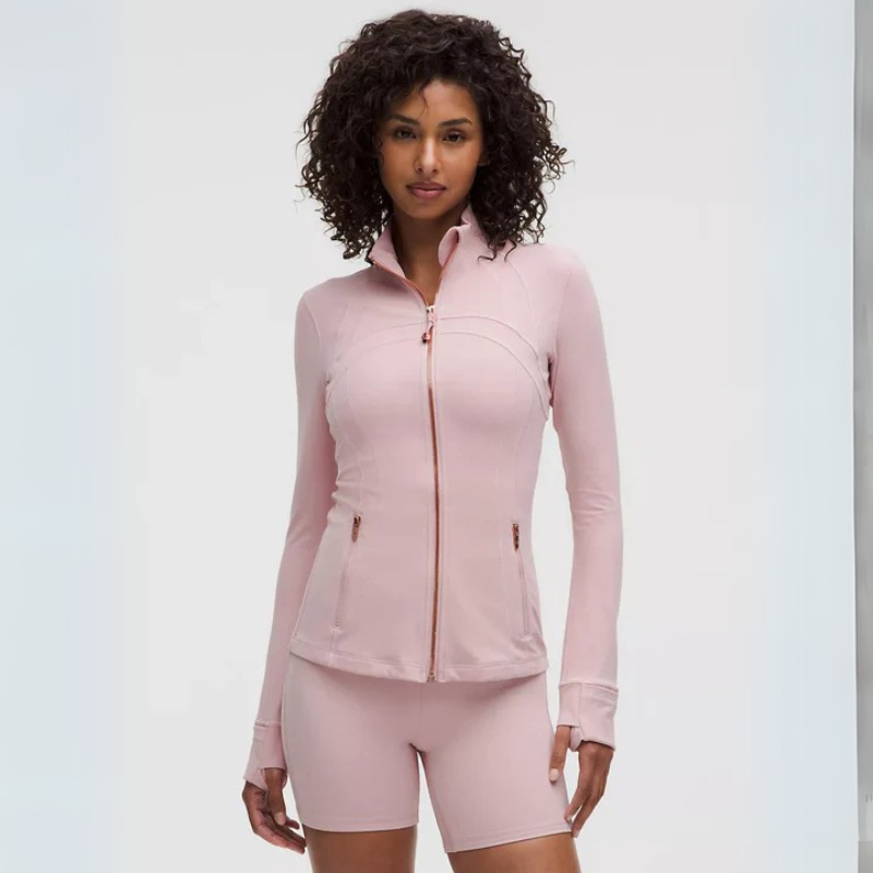 Sculpted Fit Zip Up Jacket For Active And Everyday Wear