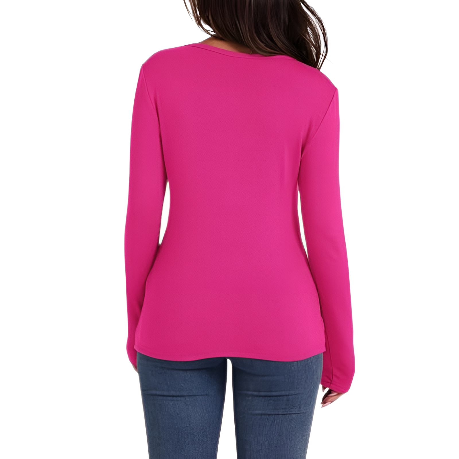 Soft Fleece Lined Long Sleeve Thermal Top For Women