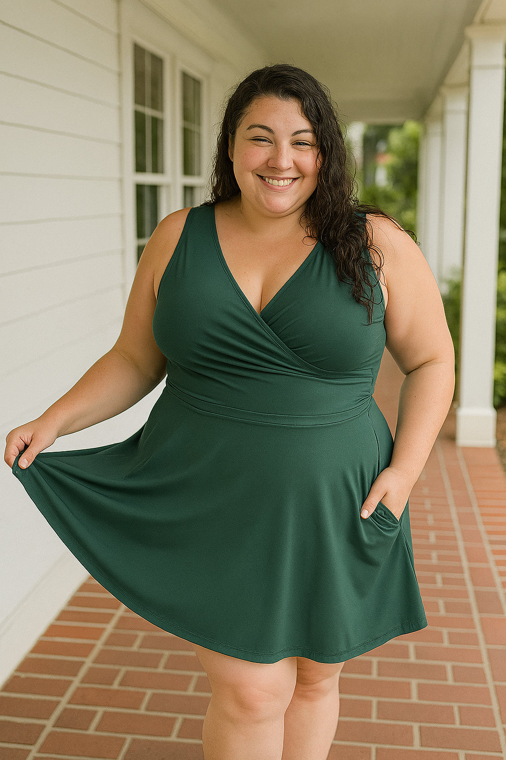 Swim Top Skort Set / Romper