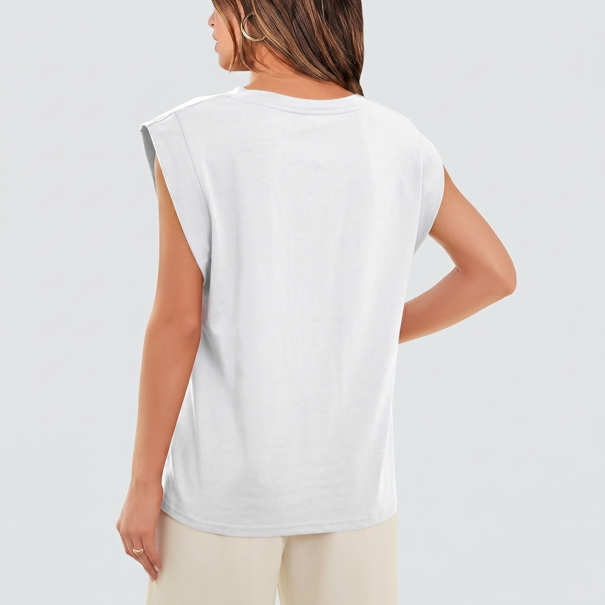 Basic Cap Sleeve Tops For Summer