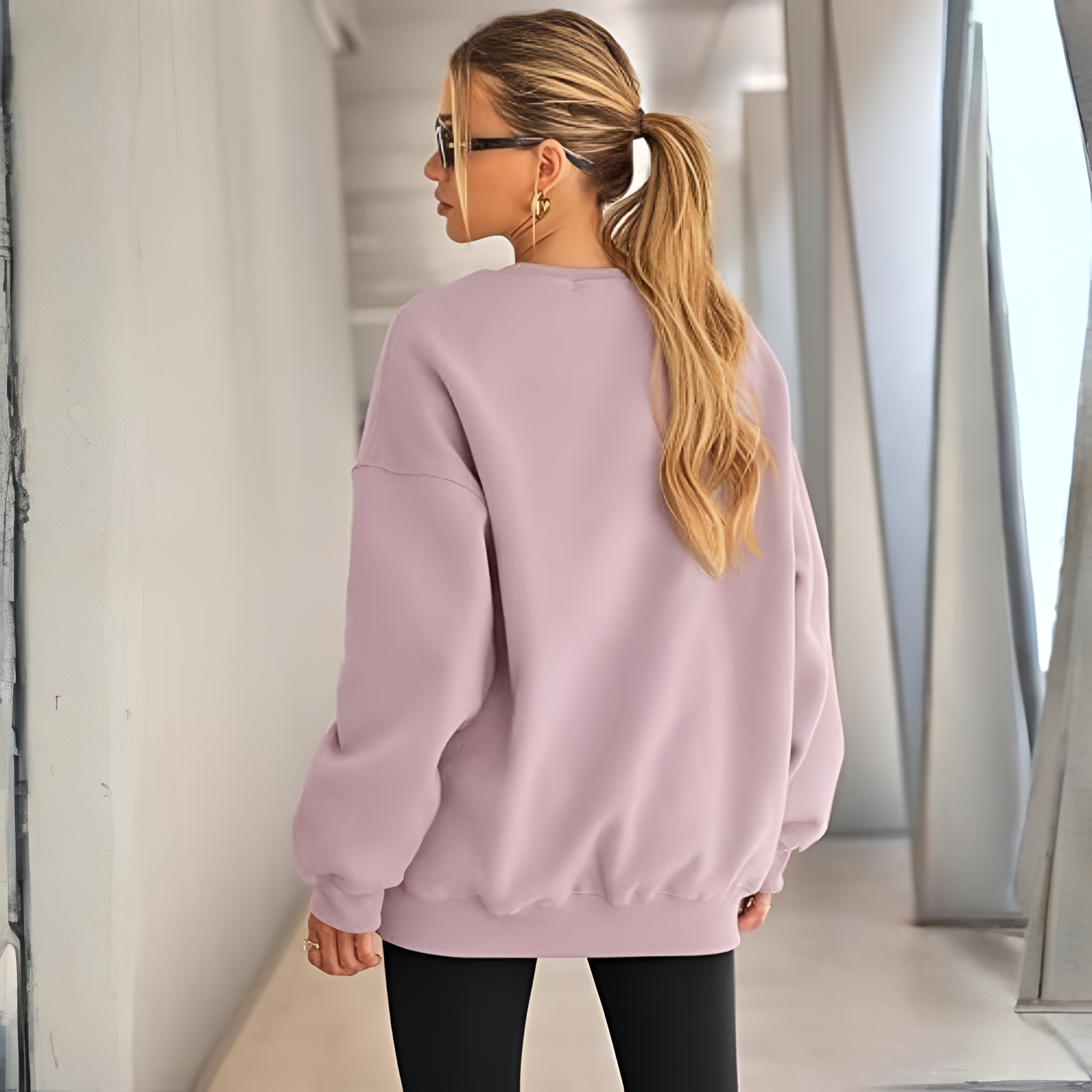 Oversized Sweatshirt Hoodies With Fleece For Women
