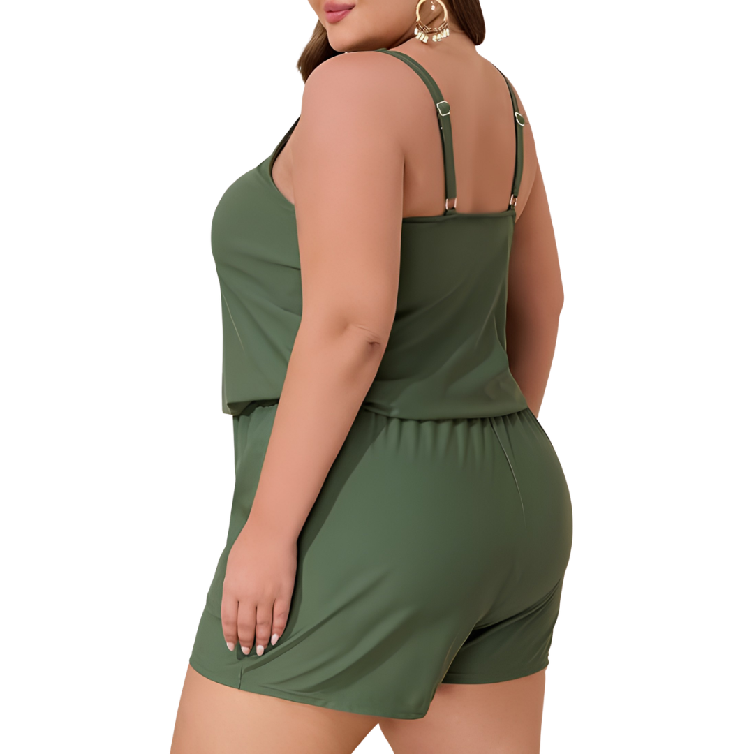 Plus Size One Piece Swimsuit With Pockets For Women