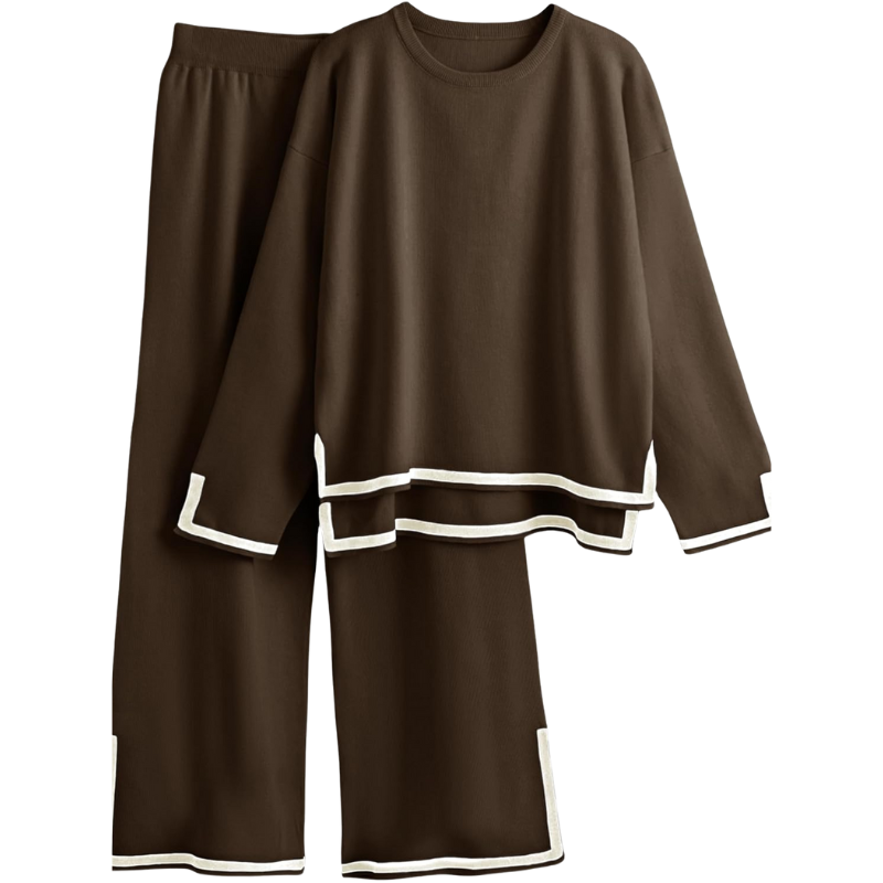 Womens  Outfits Long Sleeve Knit Sweater Lounge Sets Tracksuits