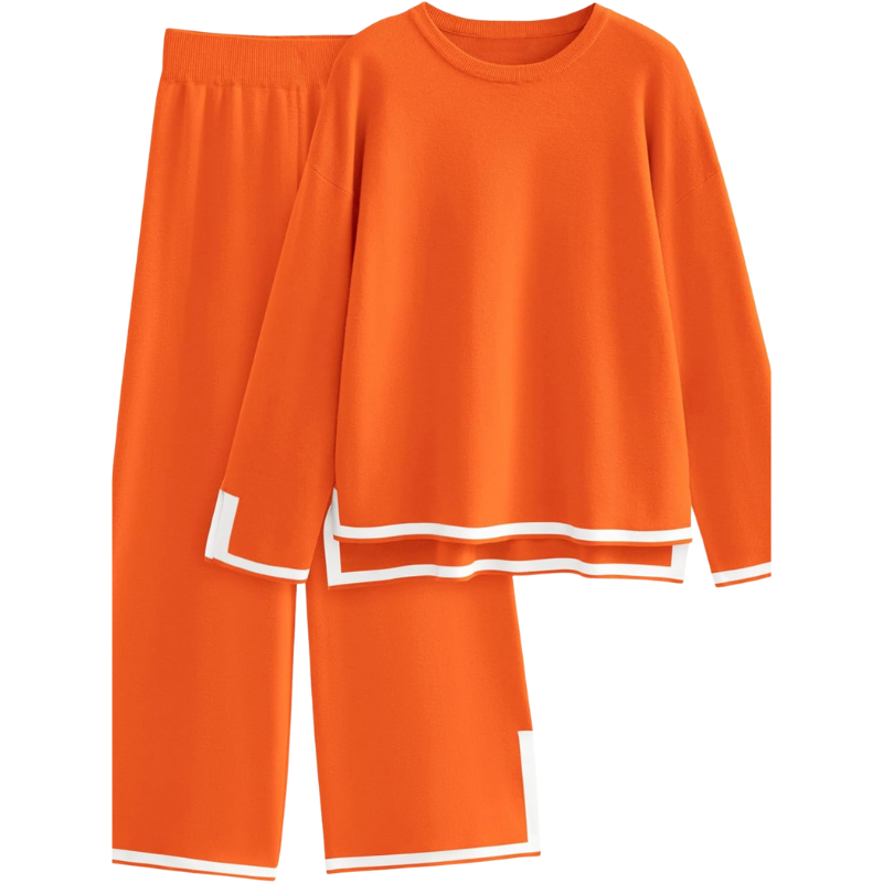 Womens  Outfits Long Sleeve Knit Sweater Lounge Sets Tracksuits