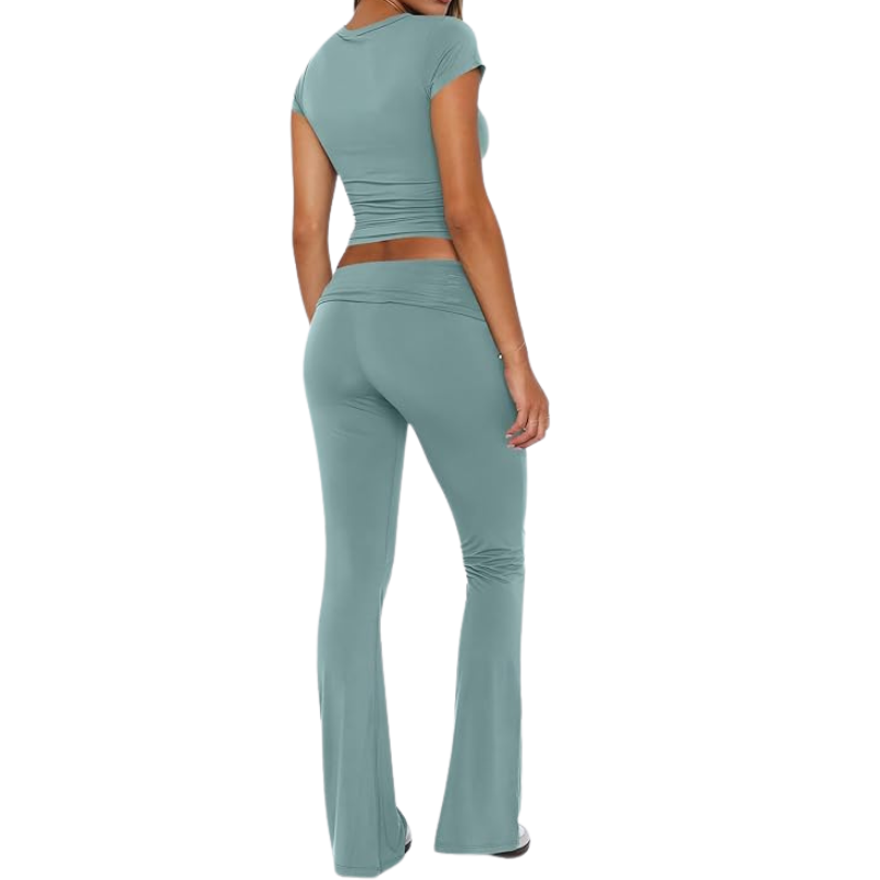 Lounge Sets for Women 2 Piece Foldover Yoga