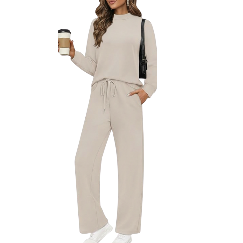 Two Piece Sets For Women Mock Neck Matching Sets Loungewear Fall Clothes