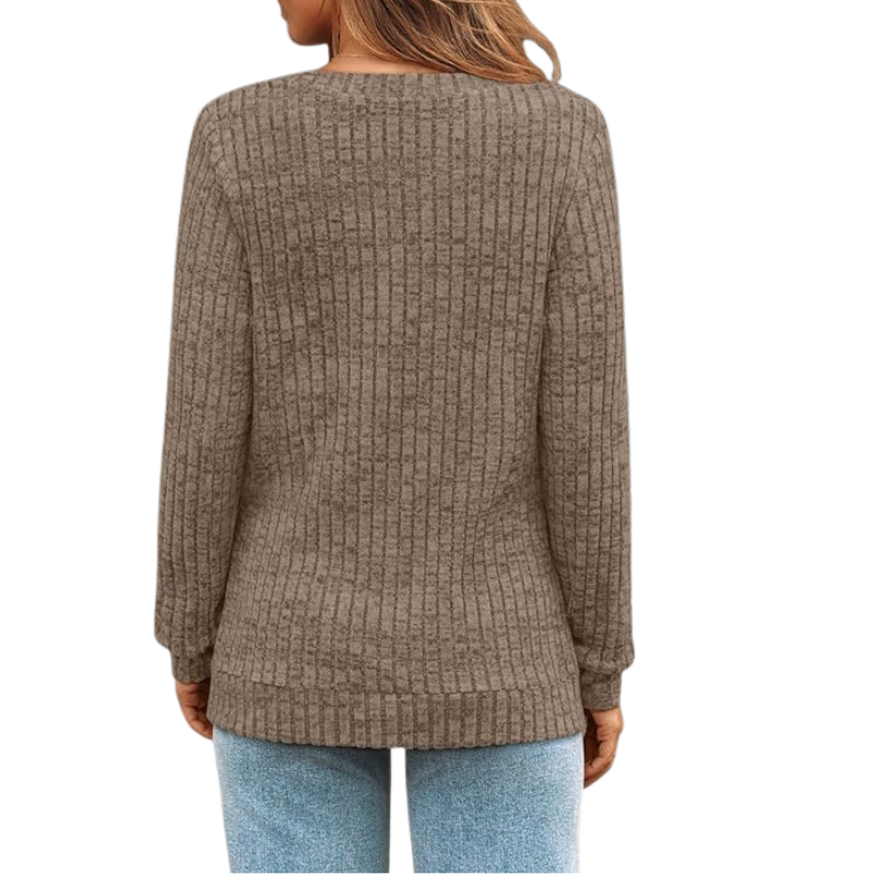 Womens V Neck Long Sleeve Shirt Fall Fashion Tops