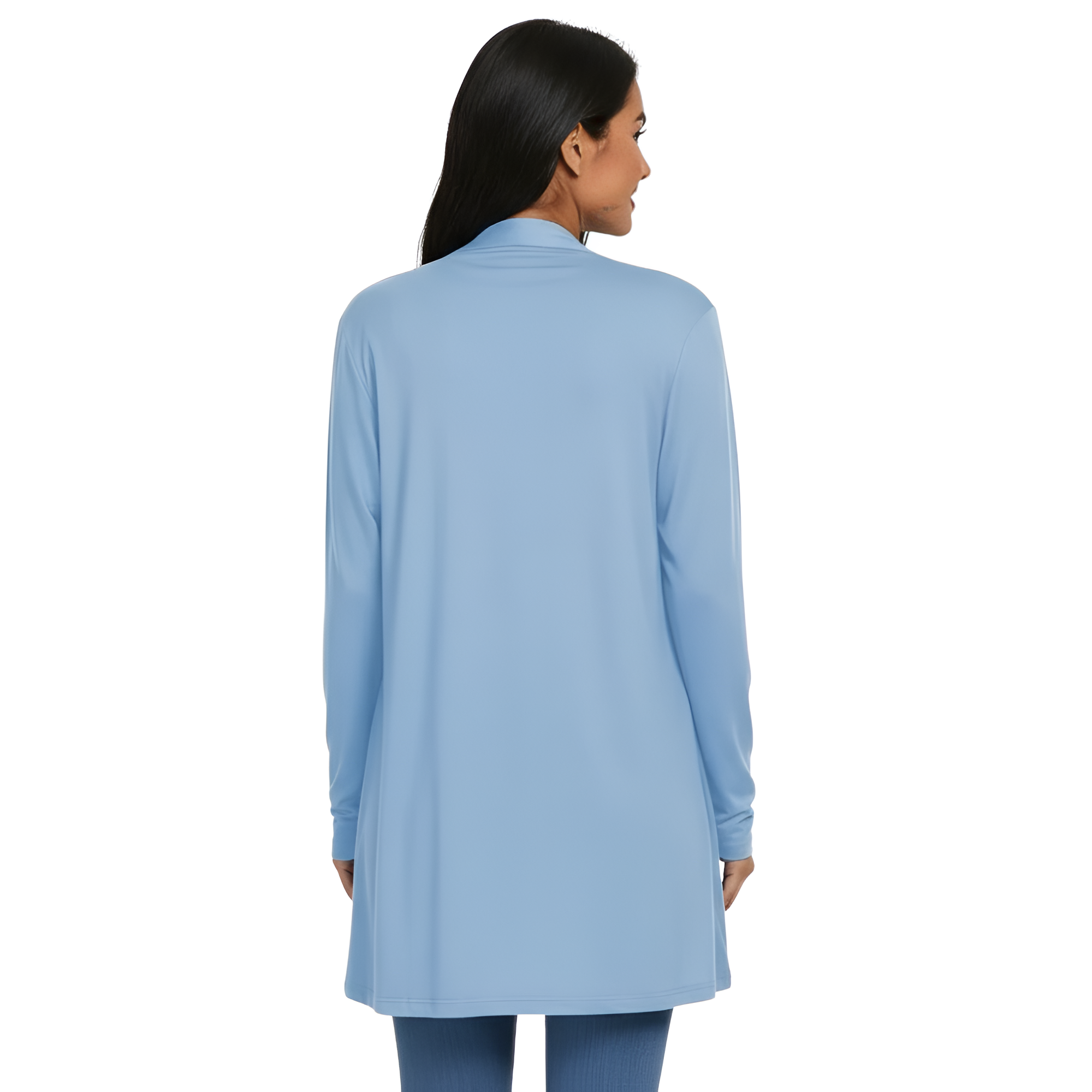 Lightweight Casual Open Front Long Cardigan With Pockets