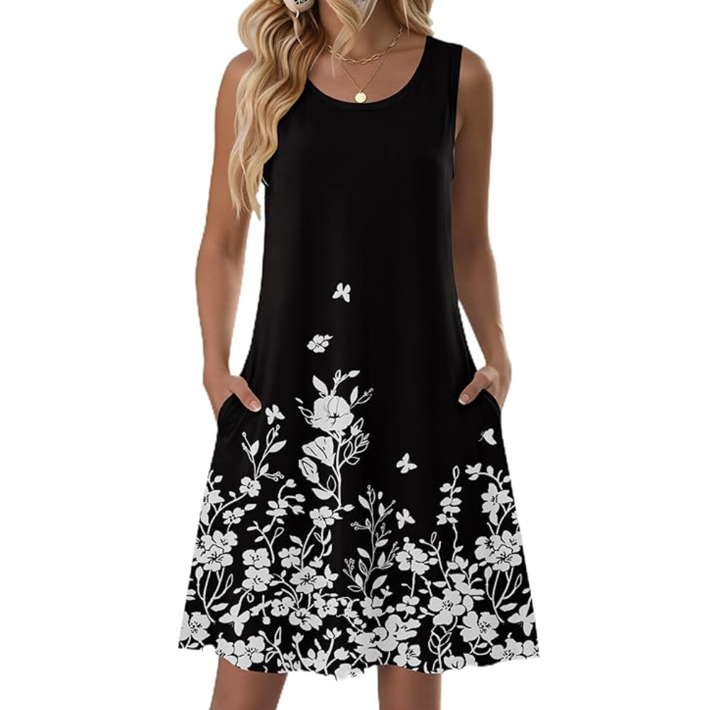 Casual Sleeveless Loose Summer Dress For Women