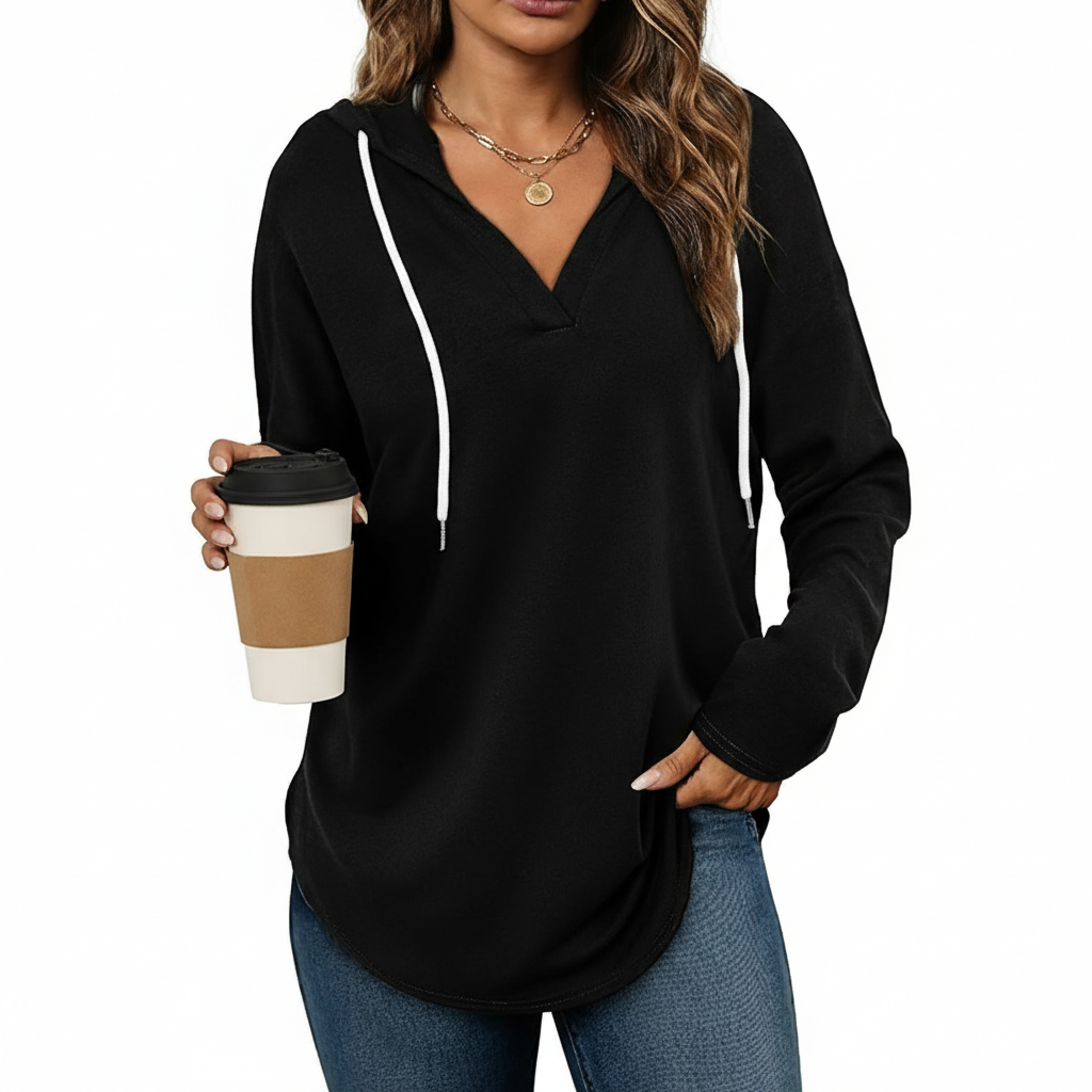 Casual Hoodie Sweatshirt For Women With Long Sleeves