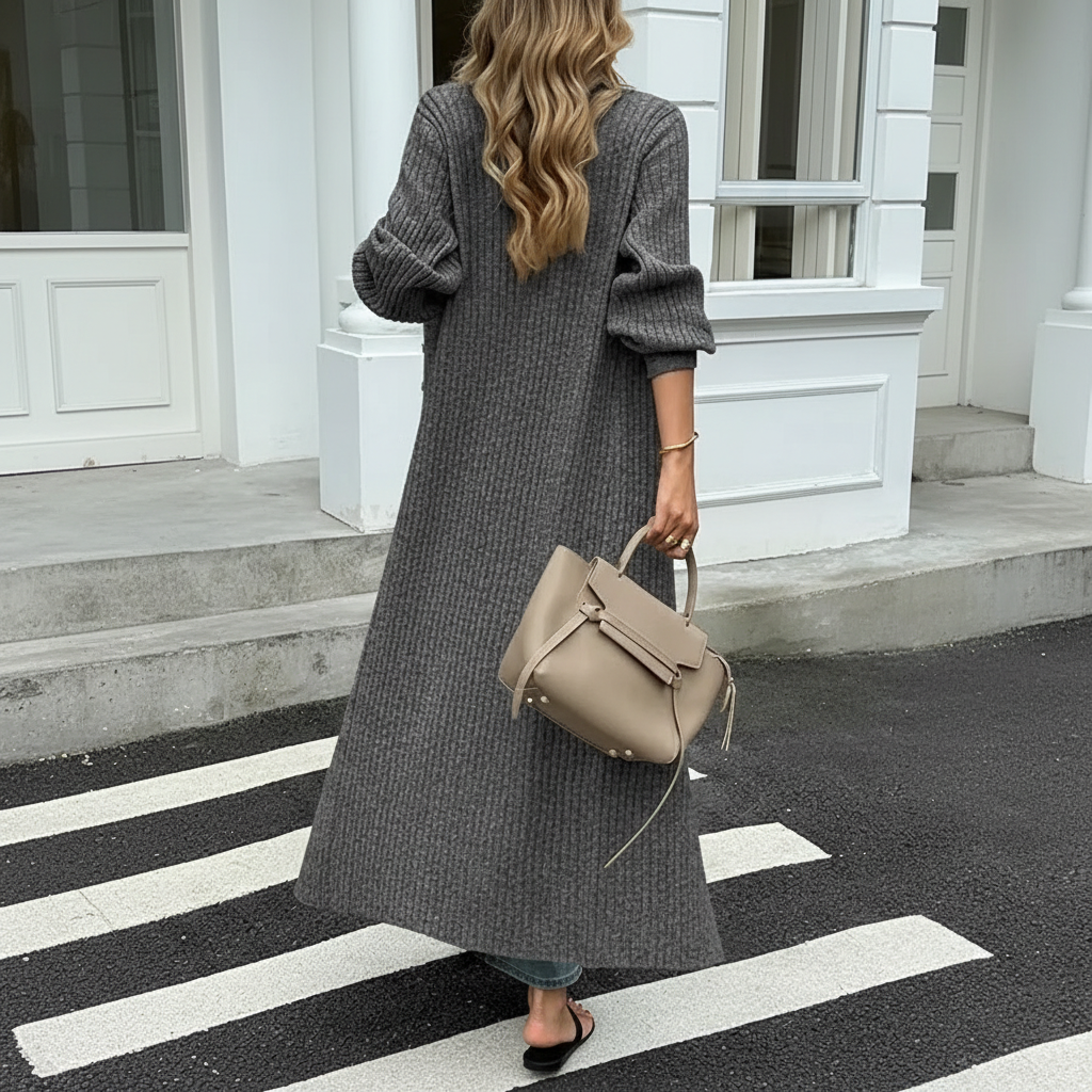 Long Sleeve Button Front Chunky Style Knit Cardigan Sweater Coat