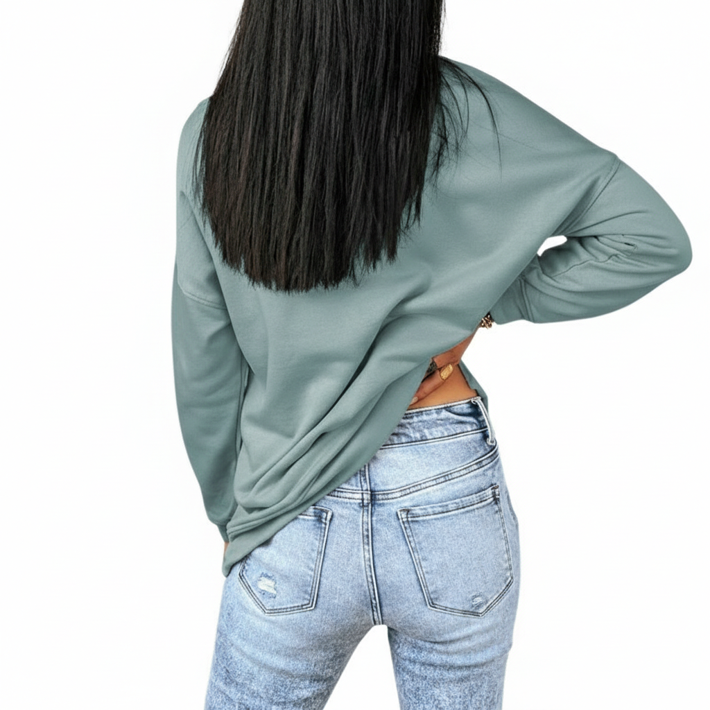 Casual Loose Fit Soft Pullover For Women