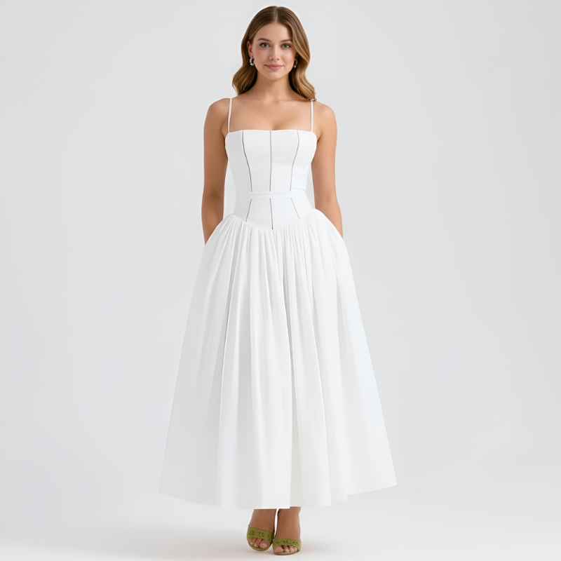 Floral Print Maxi Dress With Spaghetti Straps