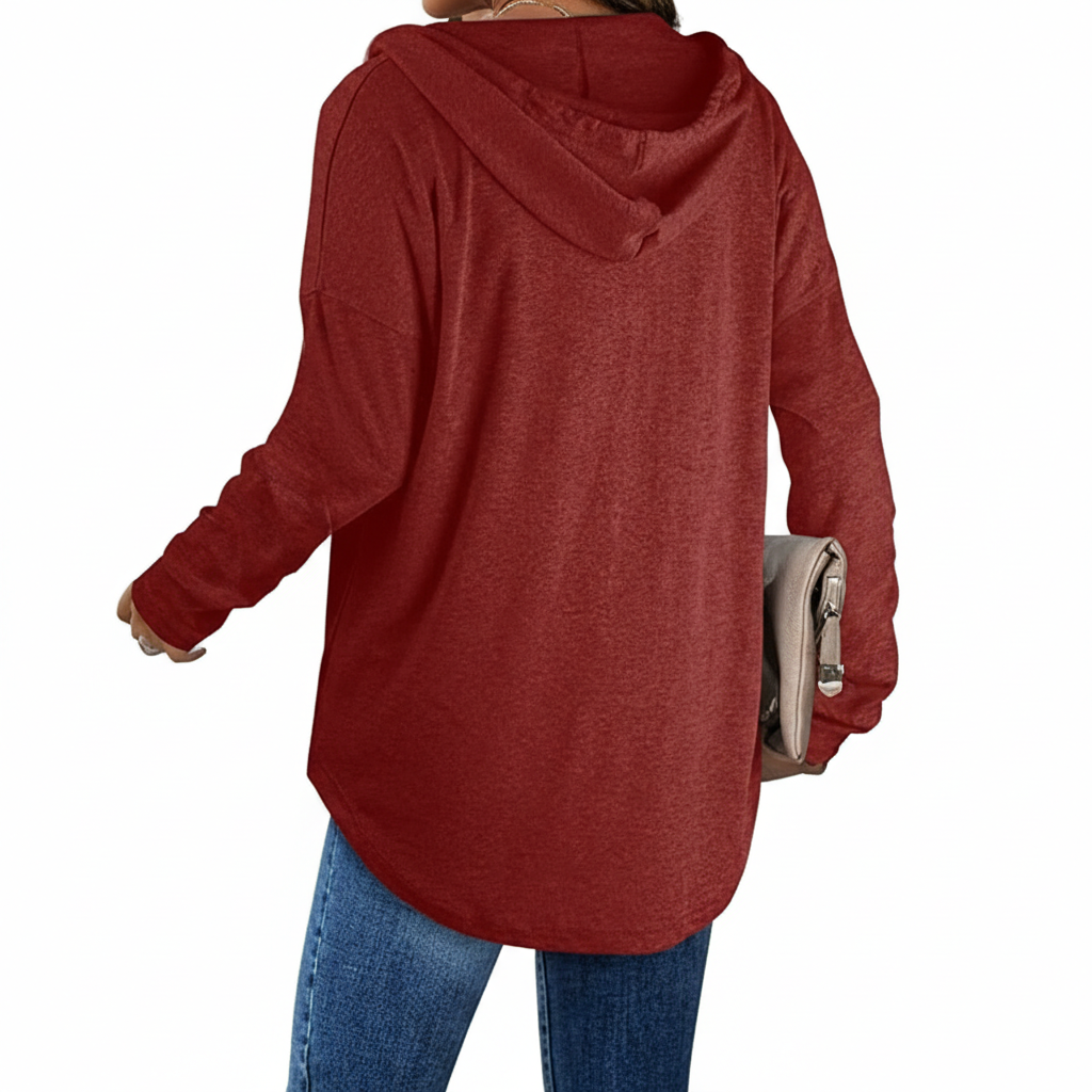 Casual Hoodie Sweatshirt For Women With Long Sleeves