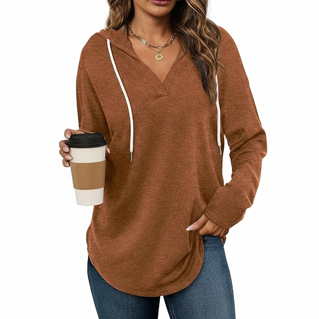 Casual Hoodie Sweatshirt For Women With Long Sleeves