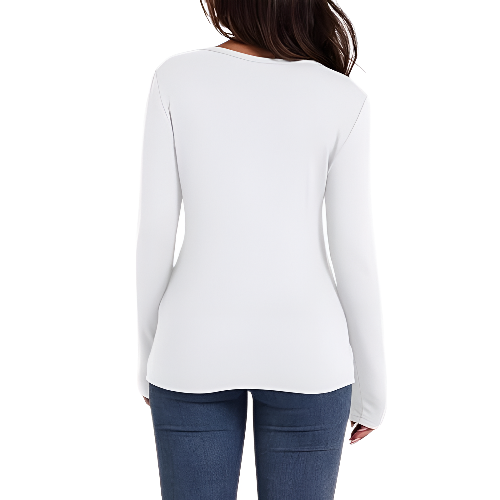 Soft Fleece Lined Long Sleeve Thermal Top For Women