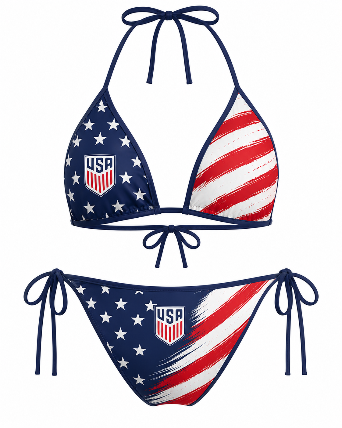 World Cup 2026 United States Football Fan Two Piece Bikini Set For Women