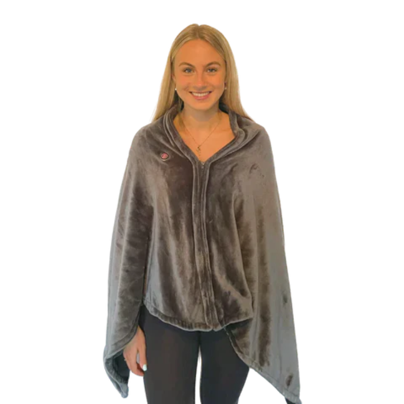 Zip Up Heated Blanket Shawl