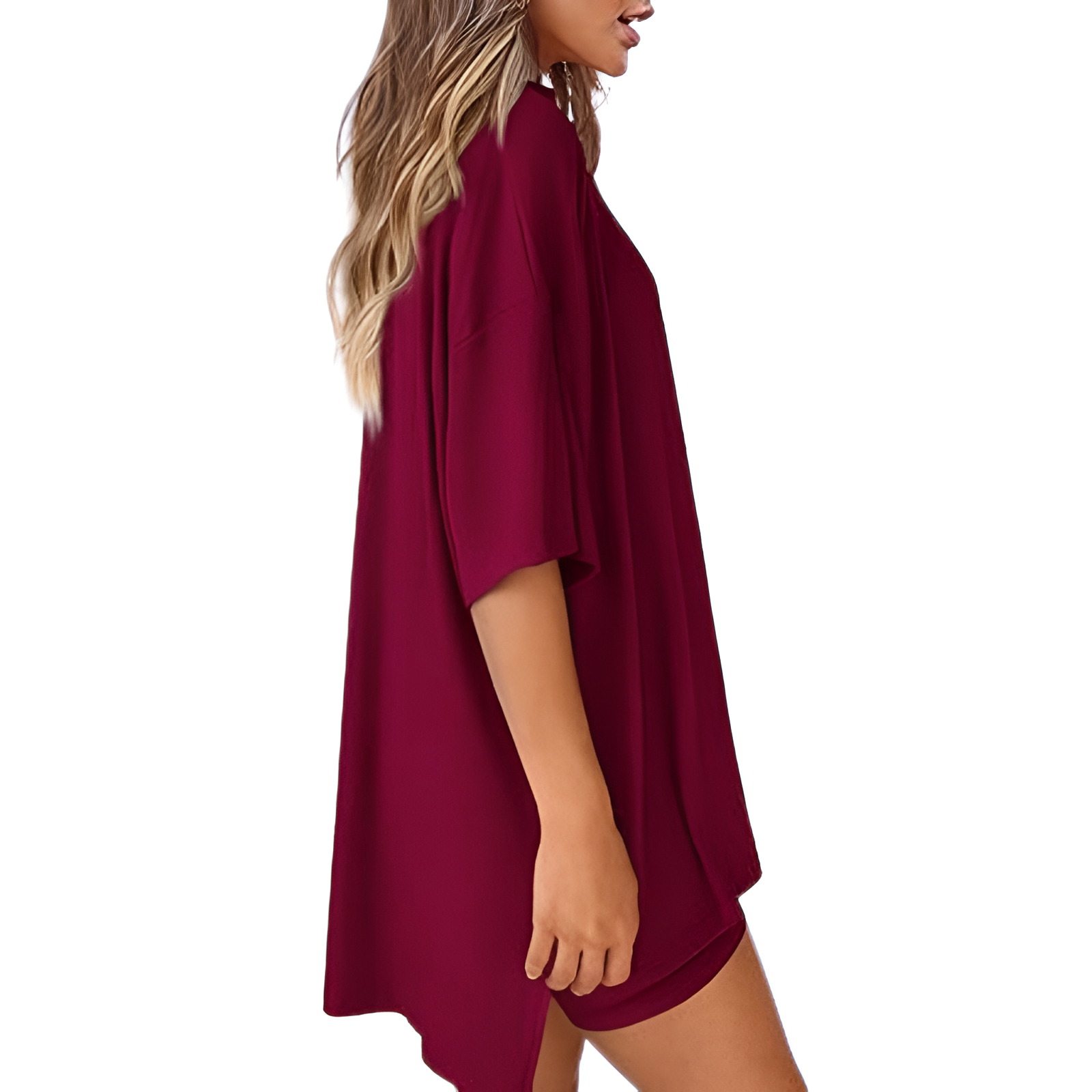 Two Piece Lounge Sets For Women With Oversized T Shirt And Biker Shorts