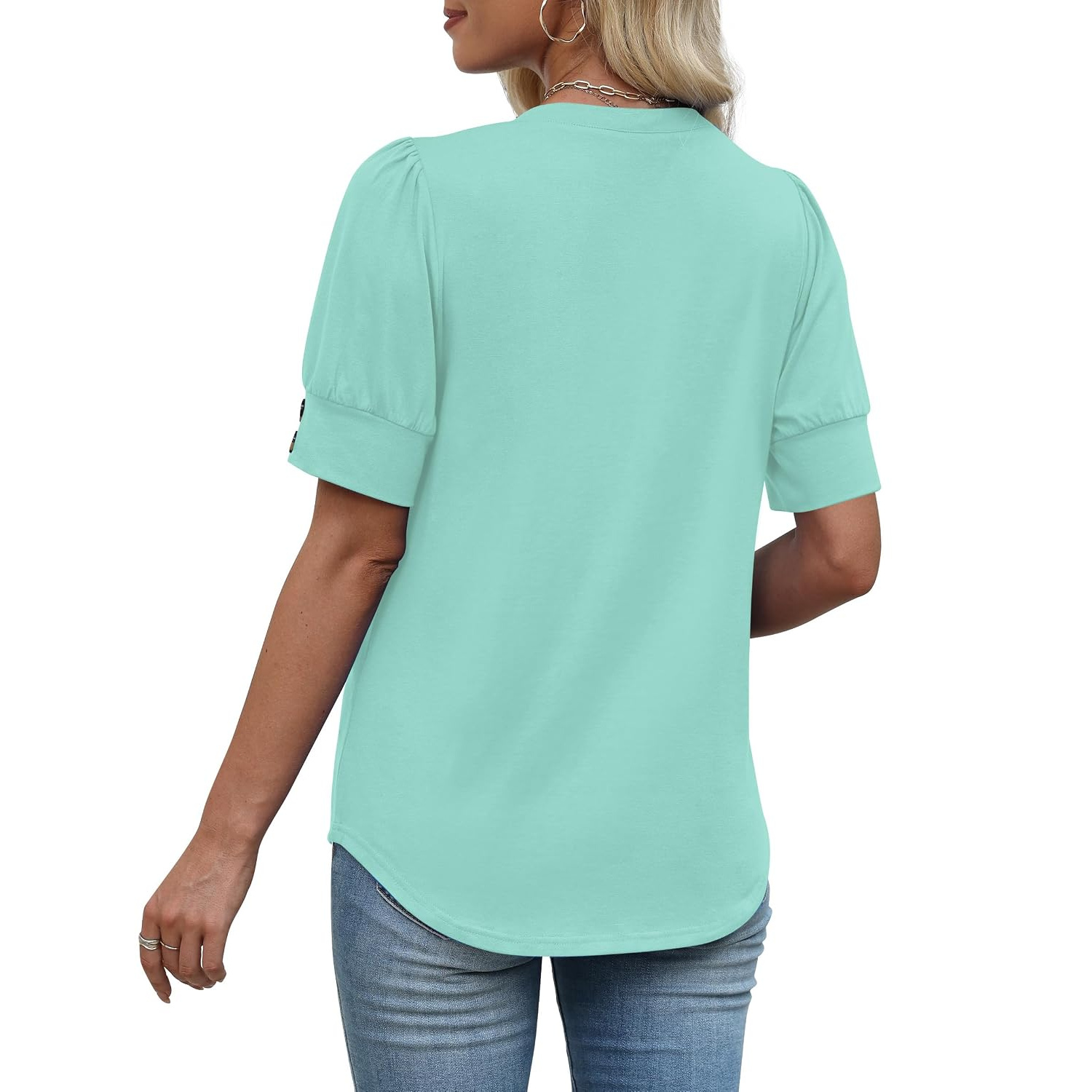 Casual Loose Fit Short Sleeve Shirt For Women