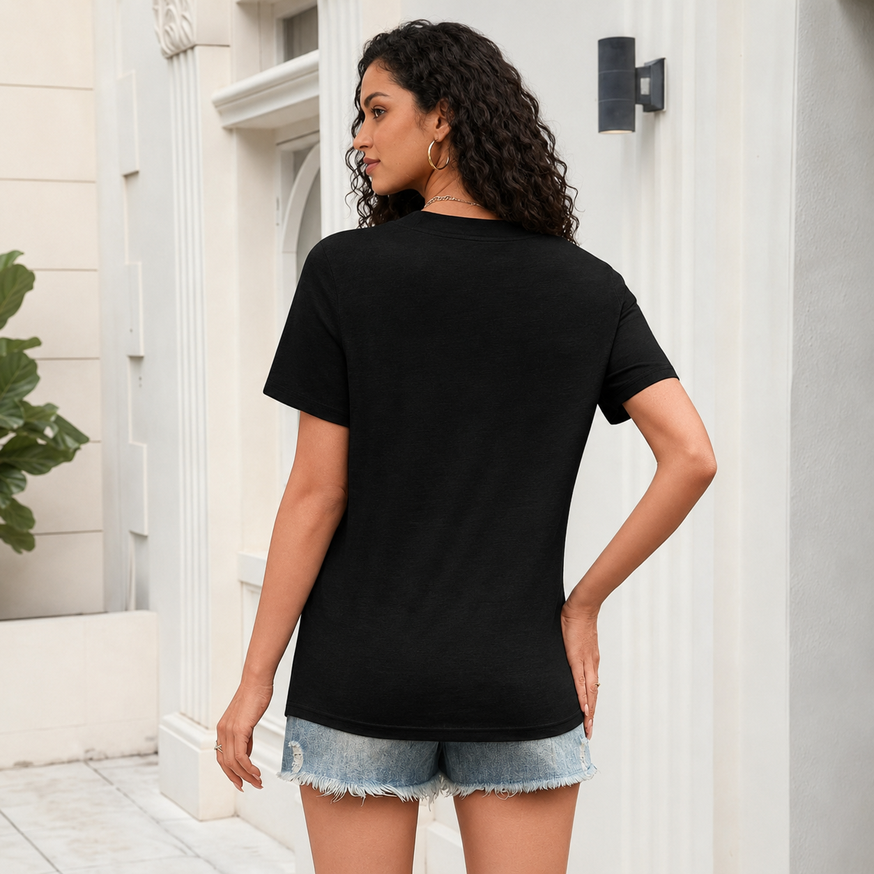 Casual Short Sleeve Tee Shirt Top For Women