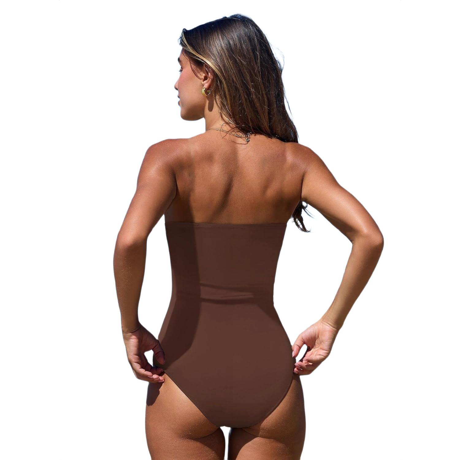 One Piece Tummy Control Strapless Swimsuits For Women
