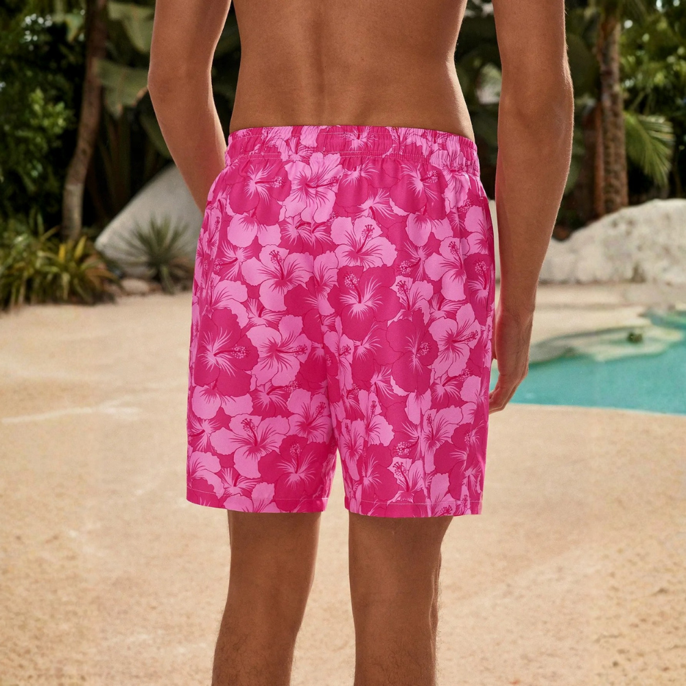 Tie Dye Flower Print Beachwear For Men And Women