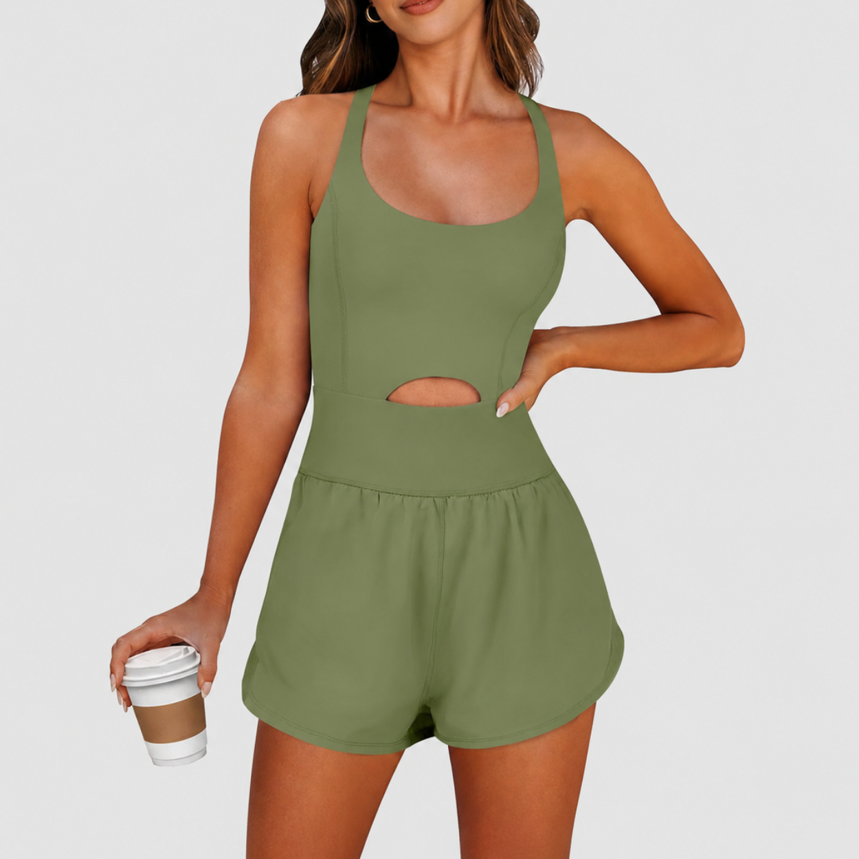 Athletic Romper With Short Jumpsuit Design For Women