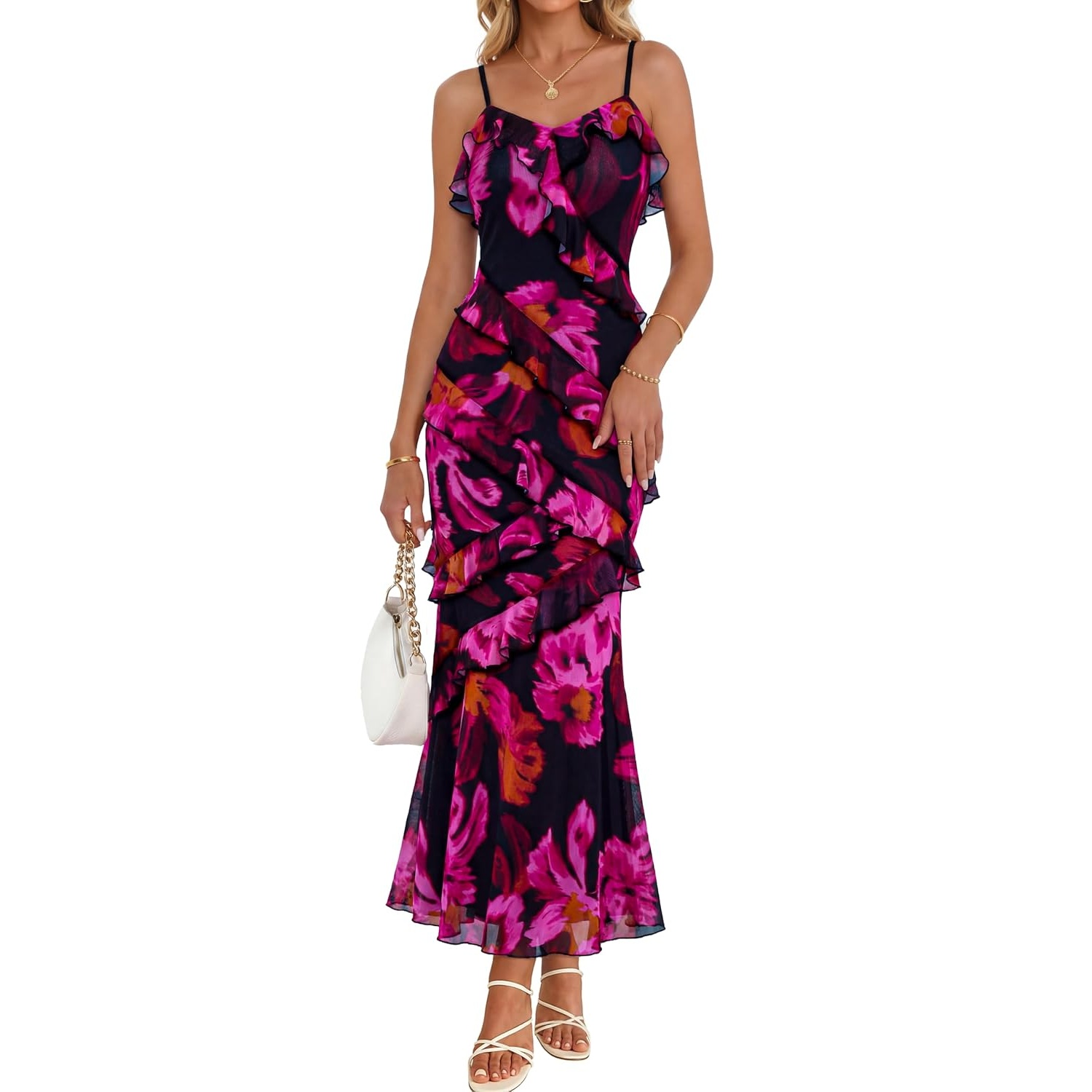 Casual Long Length Floral Maxi Dress For Women