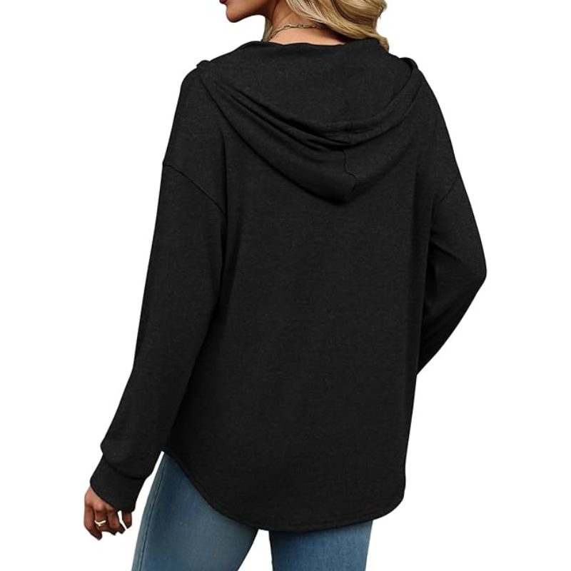 Hoodies For Women Trendy Fall Fashion V Neck Oversized Sweatshirt