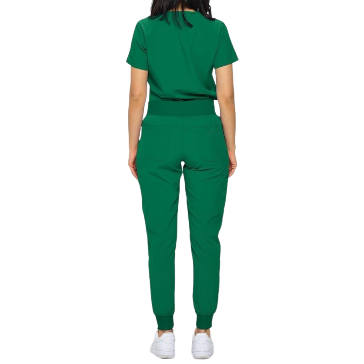 Women Stretchy Jogger Scrub Set With Tuck In Top