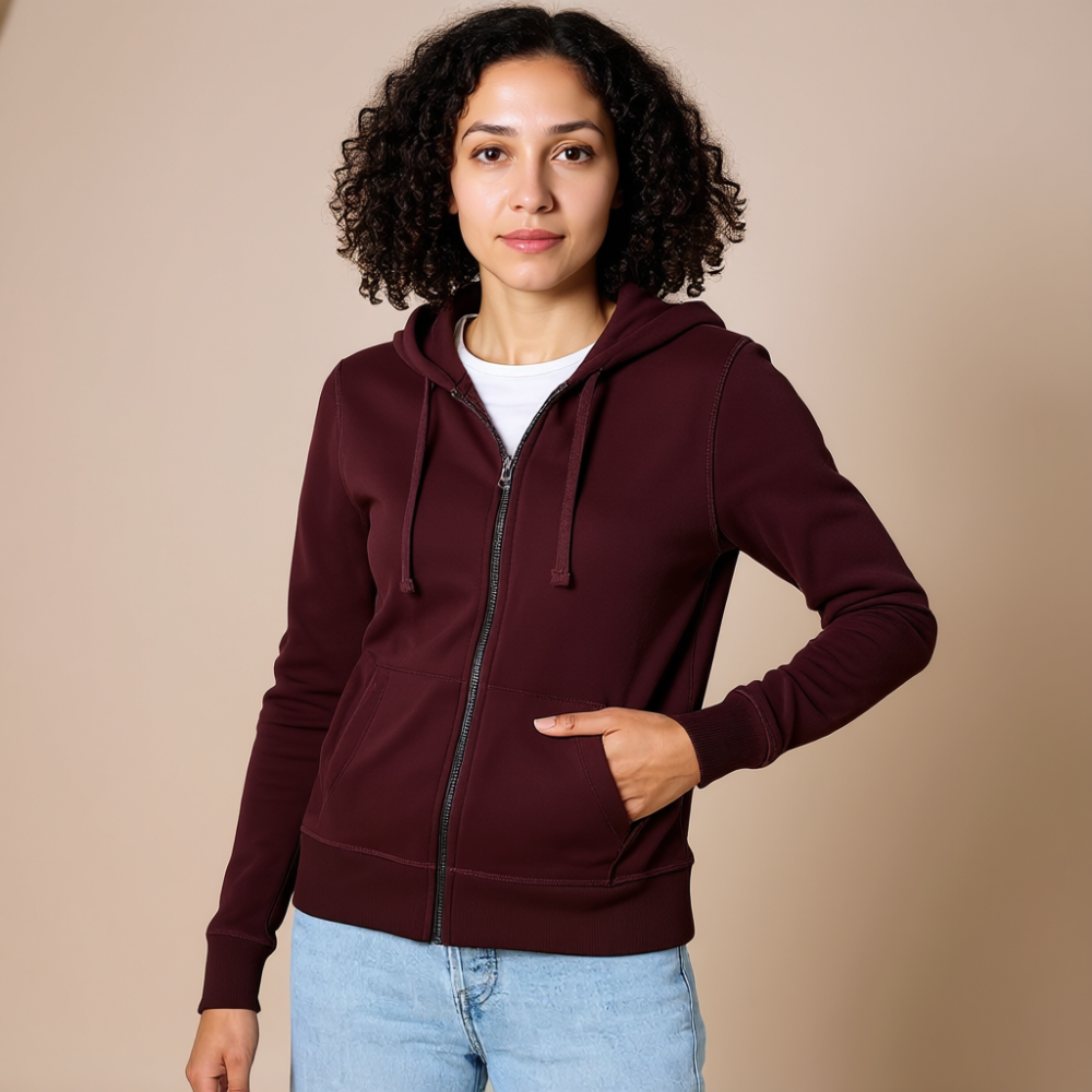 Women Fleece Full Zip Hoodie