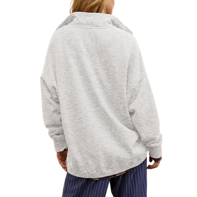 Sweatshirt For Women Oversized Casual Long Sleeve Button Henley Neck Pullover Tops Fashion Outfits Clothes