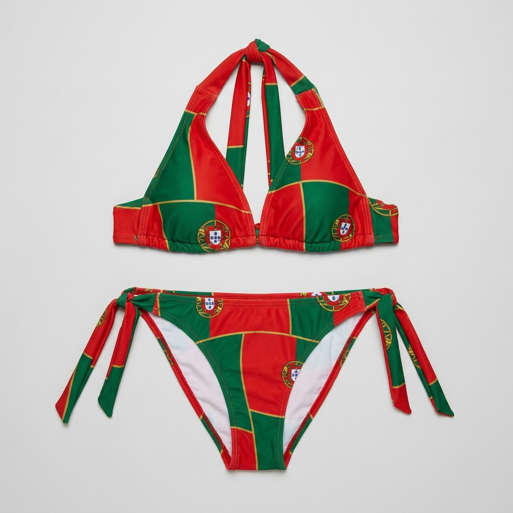 Portugal World Cup 2026 football fan bikini - product flat lay