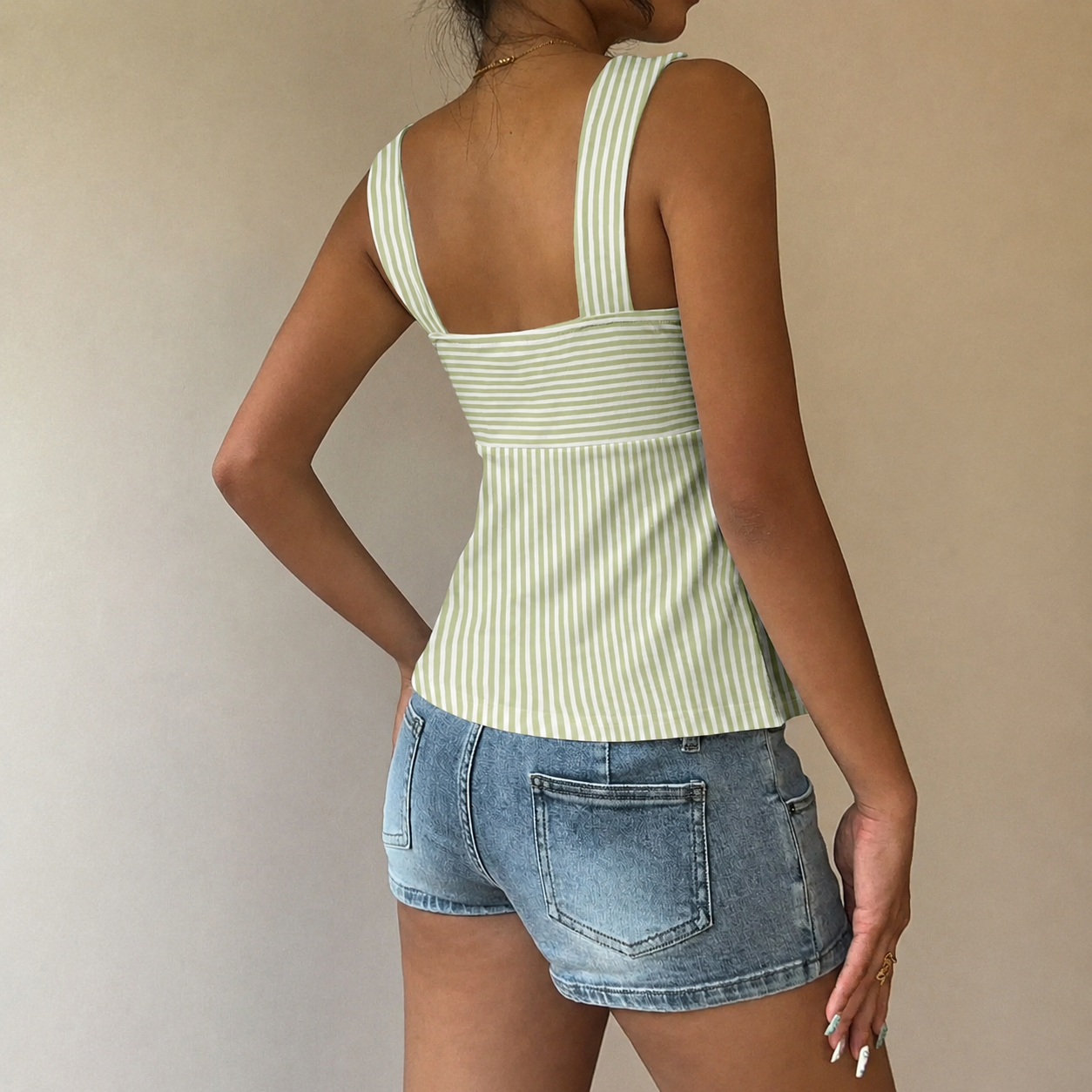 Casual Minimalist Summer Outdoor Top With Drawstring For Women
