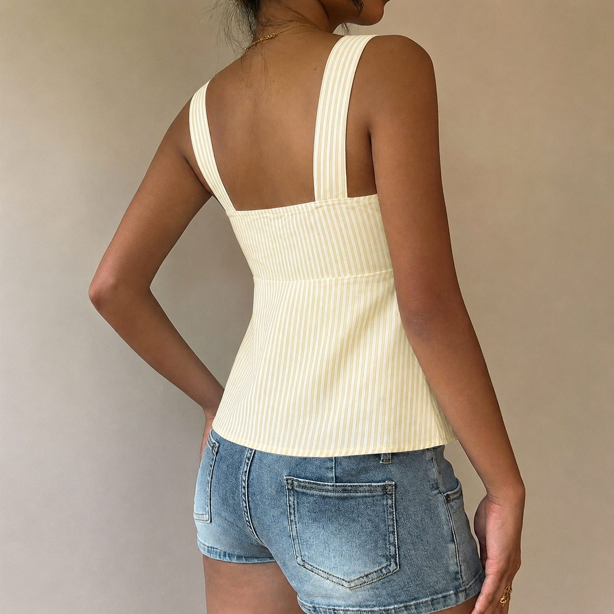 Casual Minimalist Summer Outdoor Top With Drawstring For Women