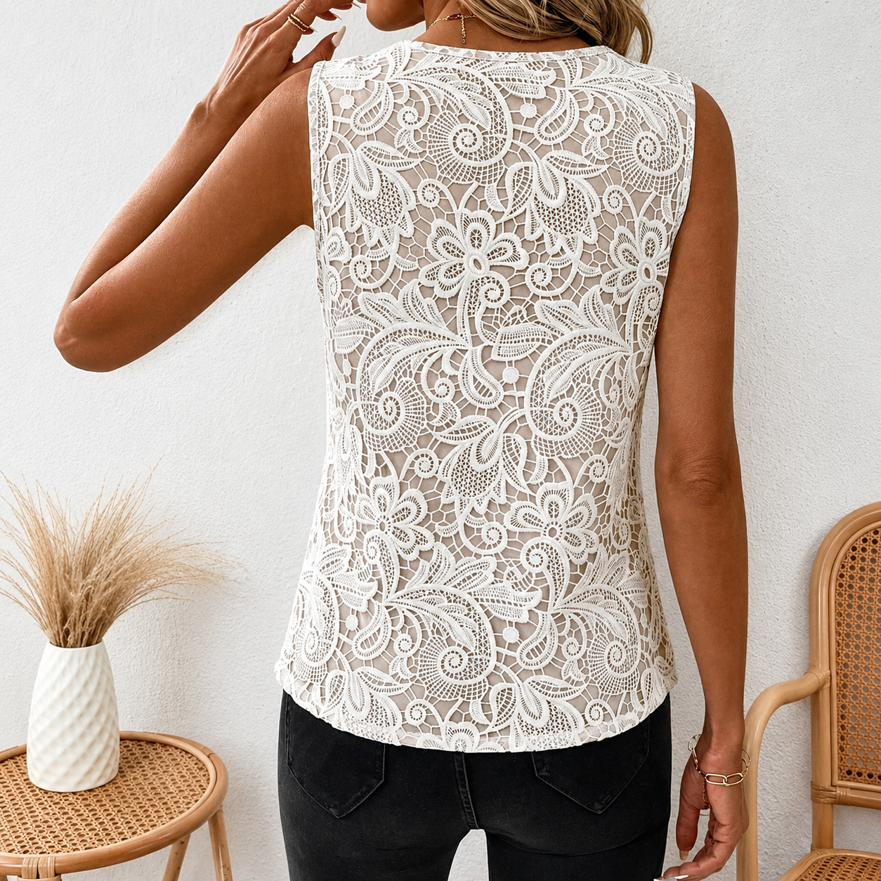 Casual Printed Sleeveless Tank Top For Women