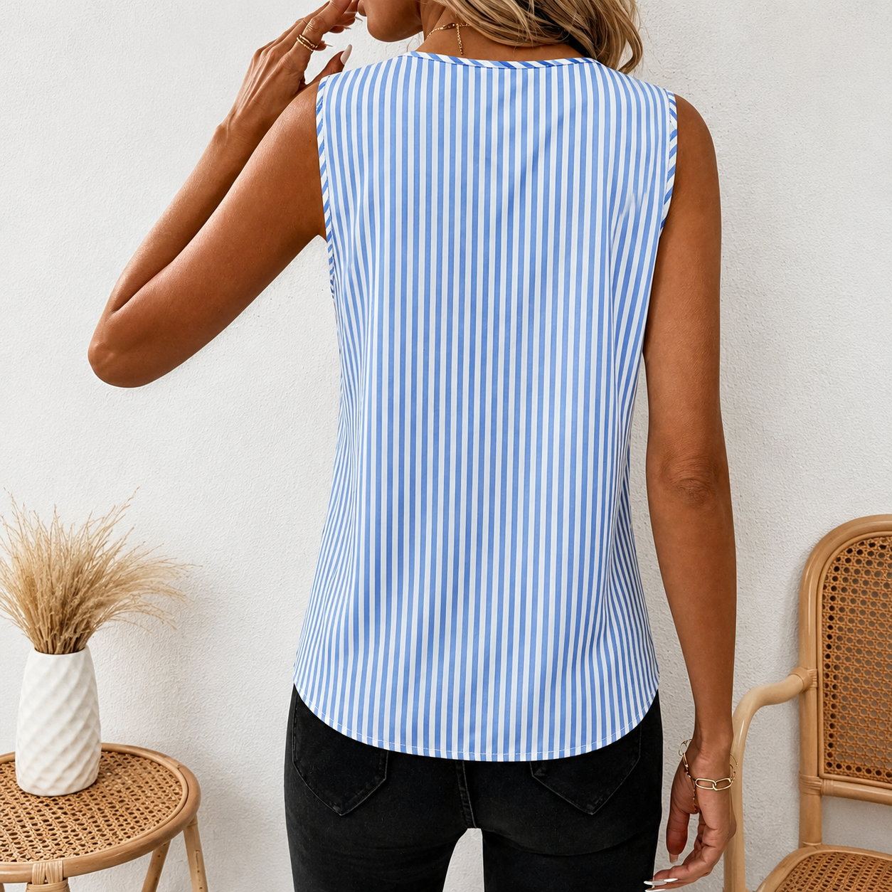 Casual Printed Sleeveless Tank Top For Women
