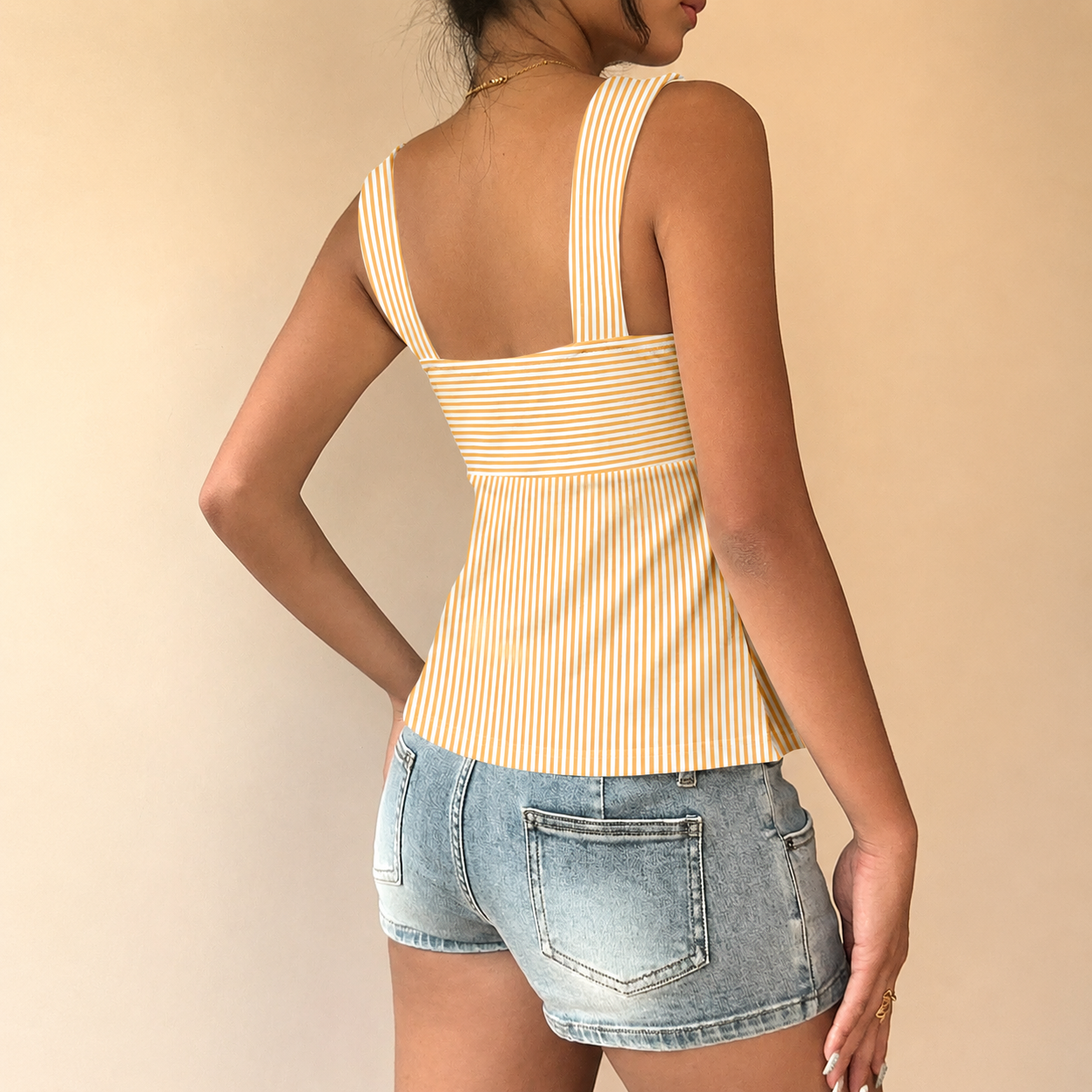Casual Minimalist Summer Outdoor Top With Drawstring For Women