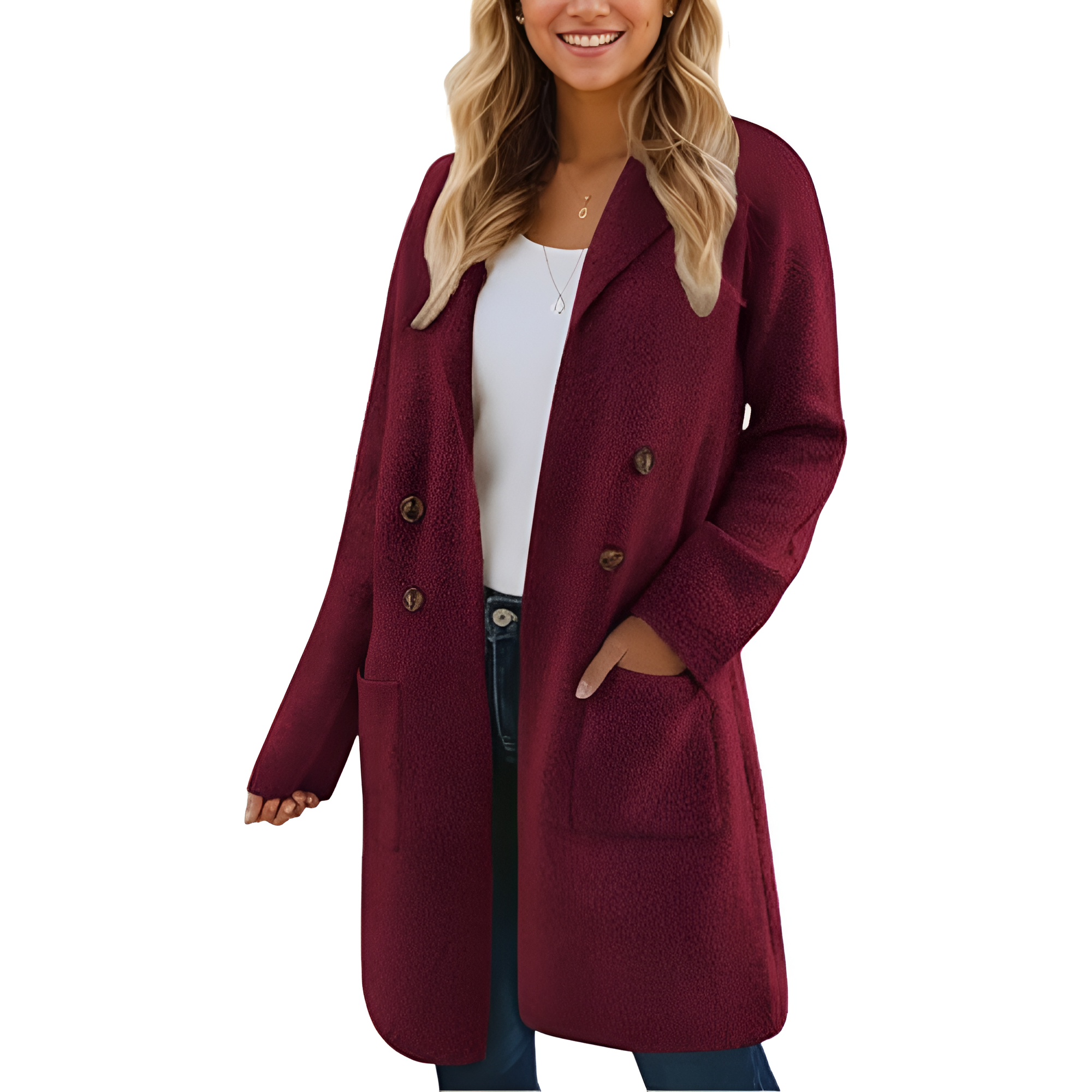 Long Open Front Cardigan Coat for Women